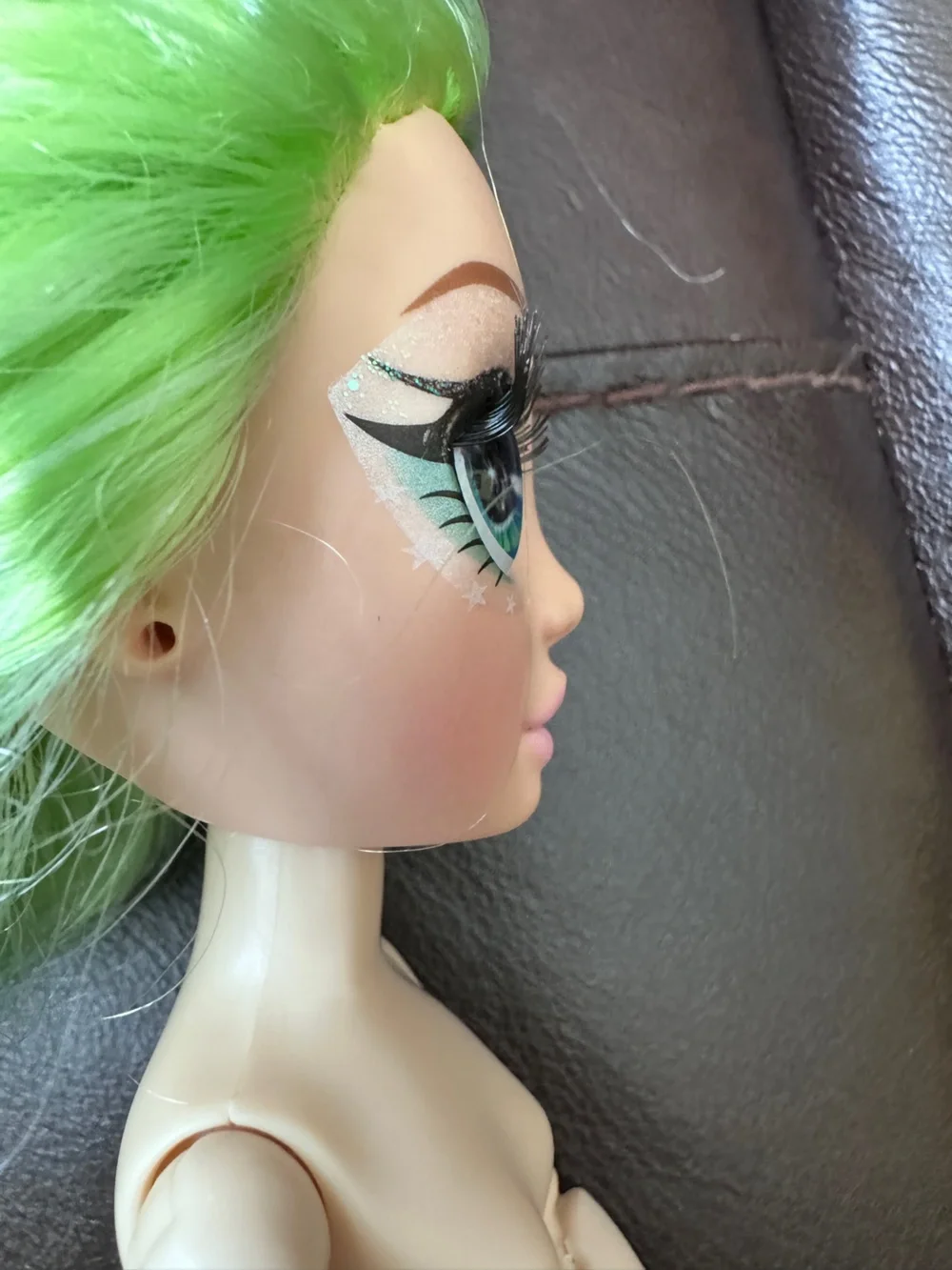 Rainbow High Jade Hunter unclothed  articulated fashion doll long green hair